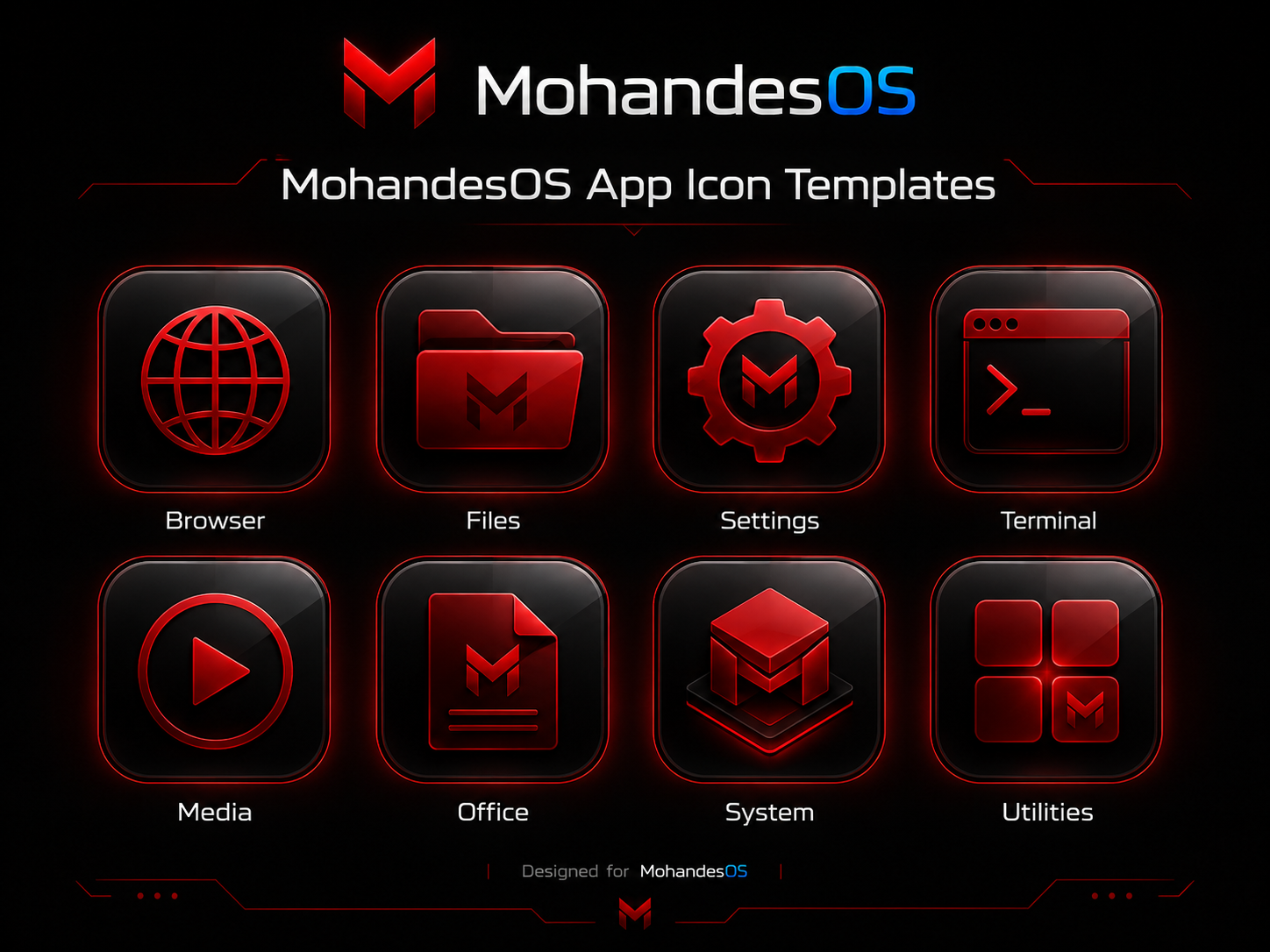 MohandesOS app icon design system